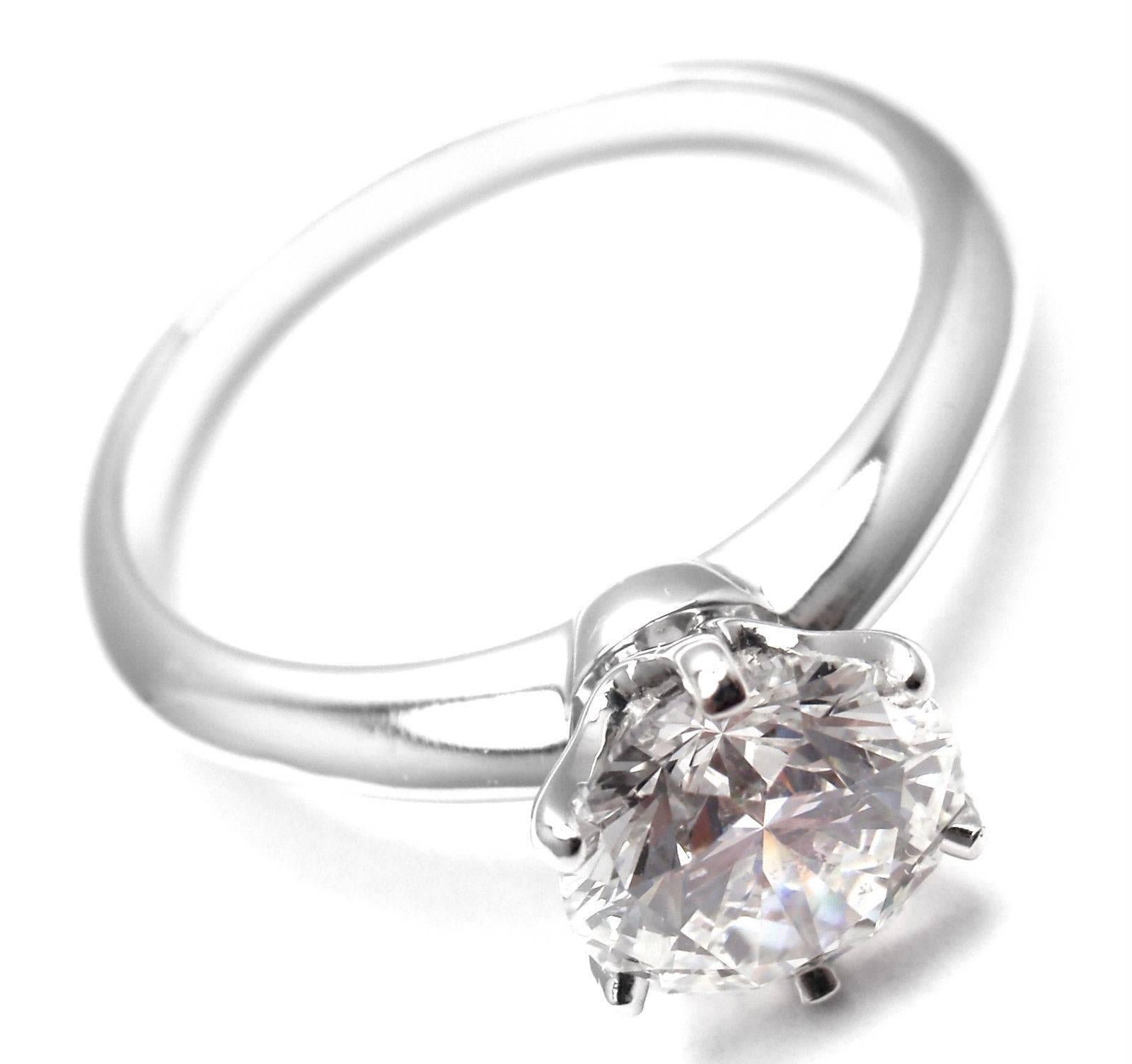 Tiffany & Co 1.72 Carat Diamond VS2 F Color Platinum Engagement Ring 1