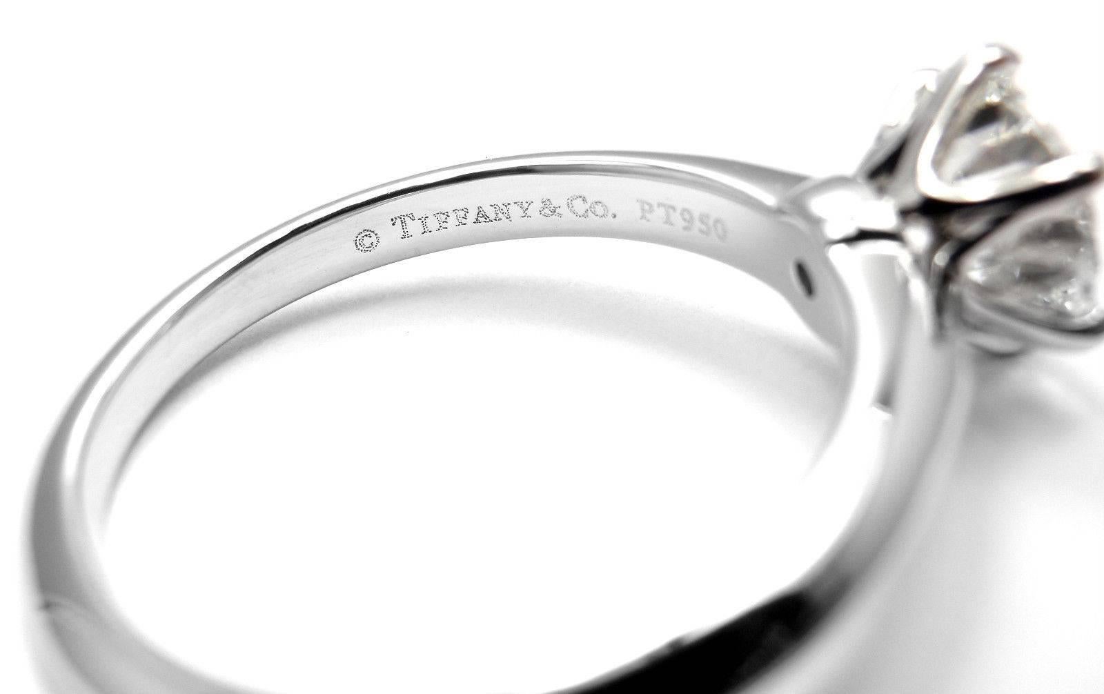 Tiffany & Co 1.72 Carat Diamond VS2 F Color Platinum Engagement Ring 2