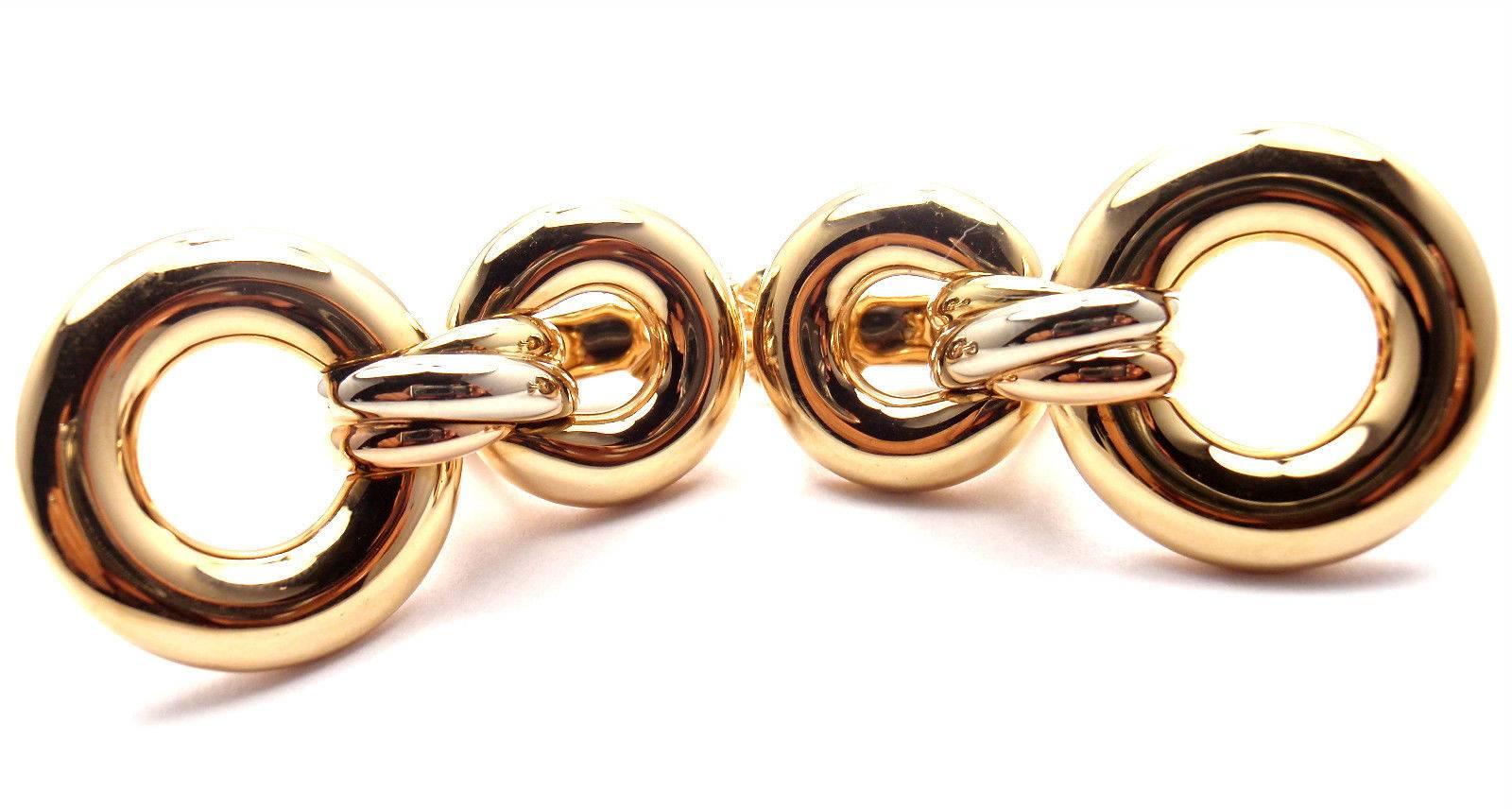 Cartier Trinity Drop Tri-Color Gold Earrings 3