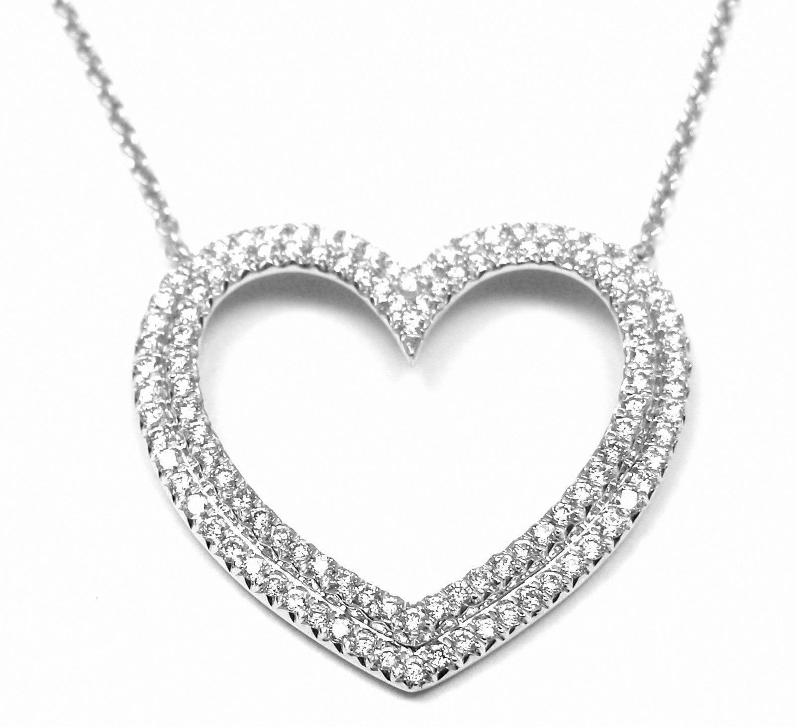 Tiffany & Co. Metro Large Heart White Gold Pendant Necklace 4