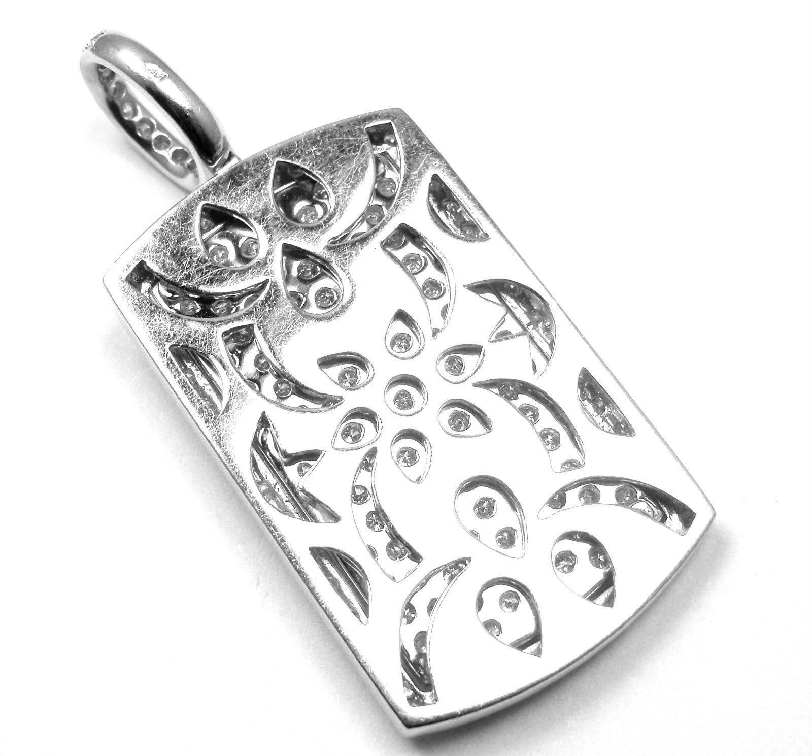 Black White Diamond Cross White Gold Charm Pendant from Estate of Jackie Collins In New Condition In Holland, PA