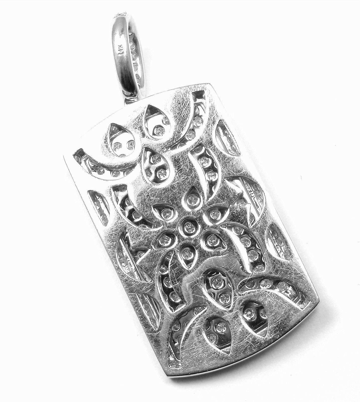 Black White Diamond Cross White Gold Charm Pendant from Estate of Jackie Collins 1