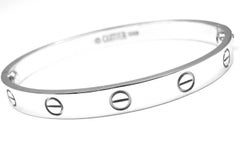 Cartier Love White Gold Bangle Bracelet