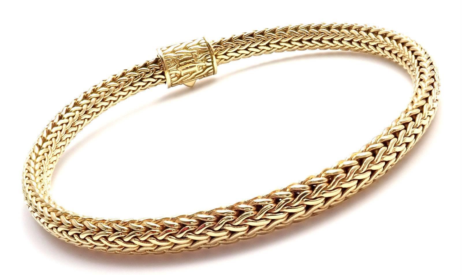 John Hardy Classic Chain Diamond Yellow Gold Bracelet 1