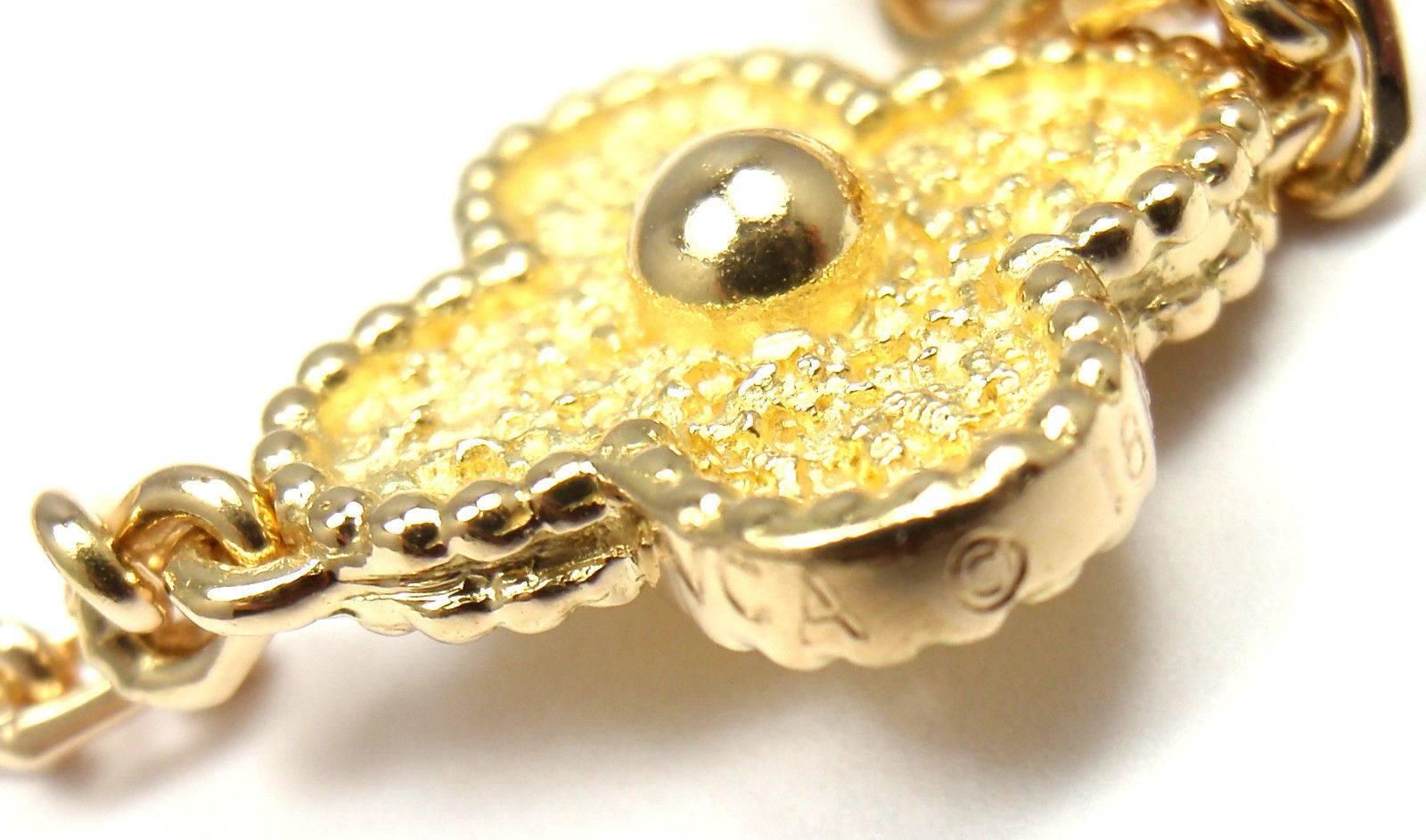 Van Cleef & Arpels Vintage Alhambra Ten Motif Gold Necklace 1