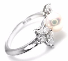 Tiffany & Co. Victoria Diamond Platinum Pearl Ring