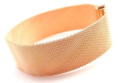 Tiffany & Co. Somerset Diamond Wide Mesh Rose Gold Bracelet