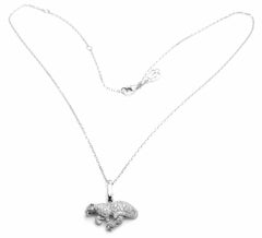 Cartier Panther Diamond White Gold Pendant Necklace