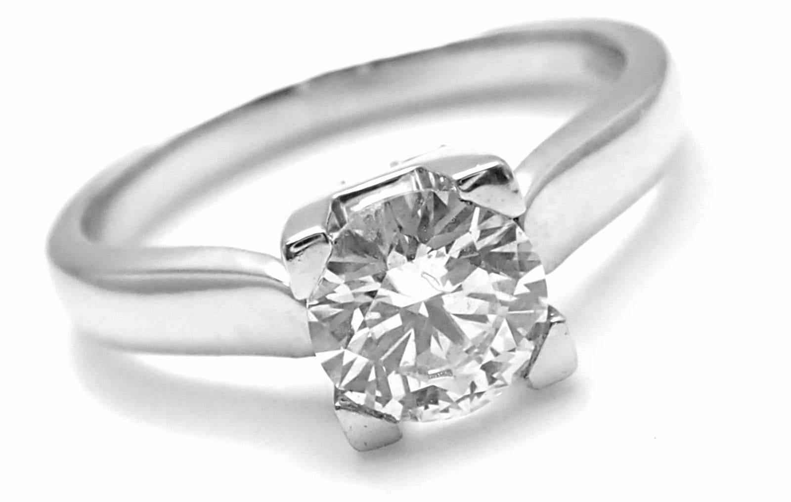 Harry Winston .71 Carat VVS2/F Diamond Solitaire Platinum Engagement Ring In New Condition In Holland, PA