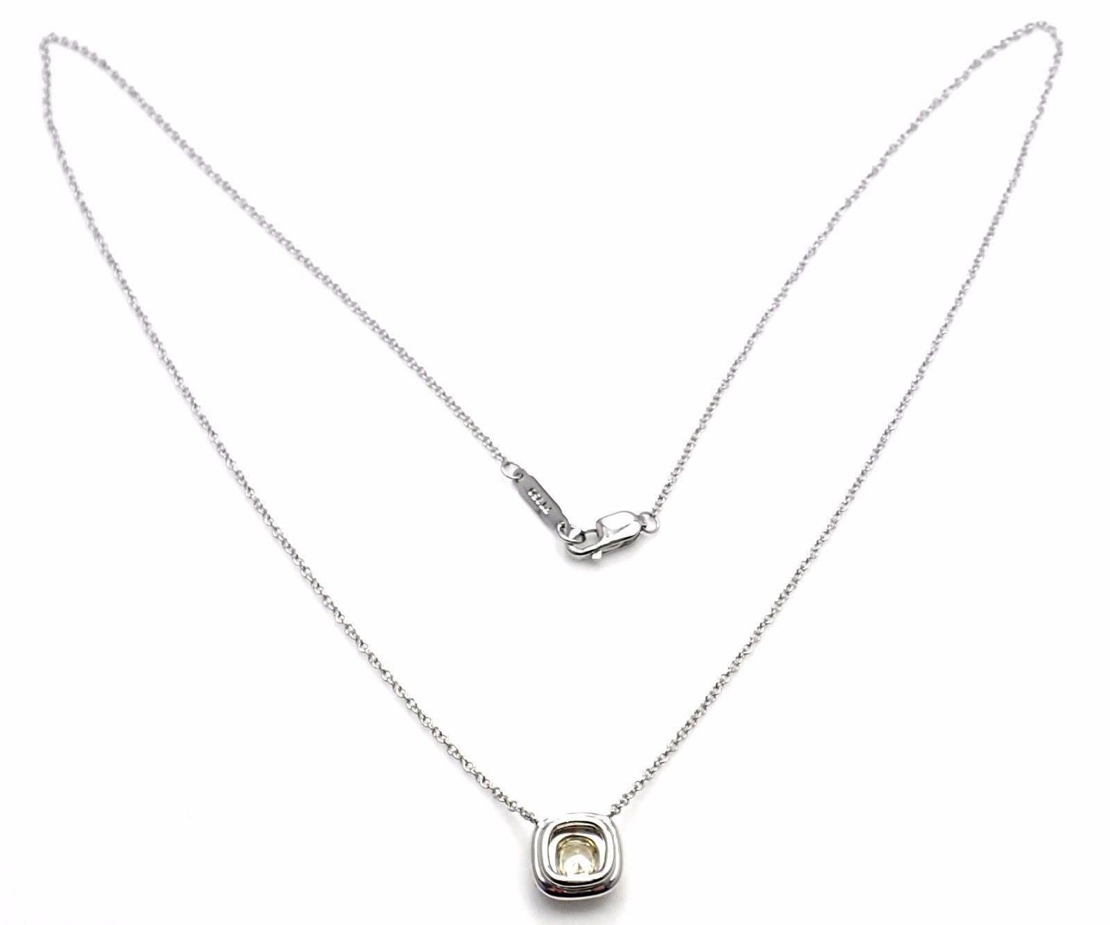 Women's or Men's Tiffany & Co. Soleste Yellow and White Diamond Platinum and Gold Necklace