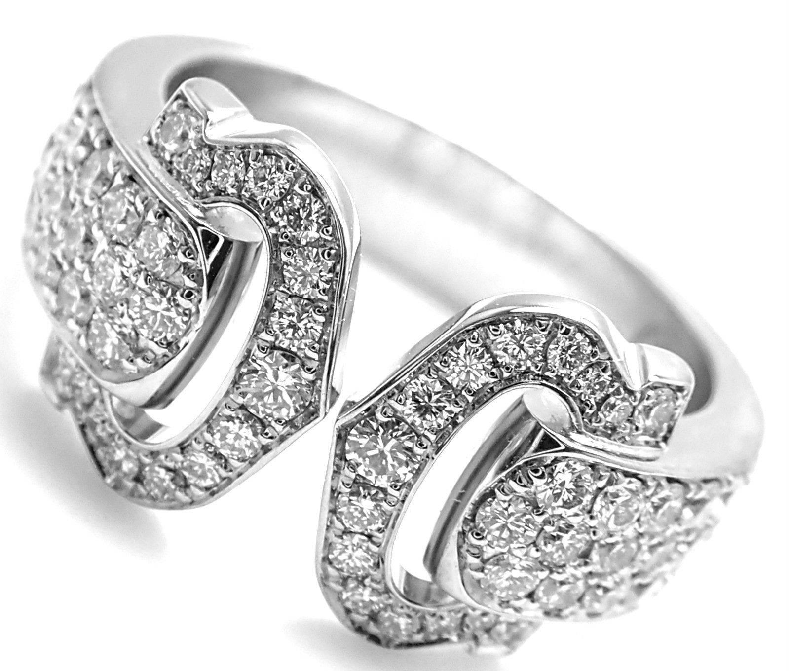 cartier double c diamond ring