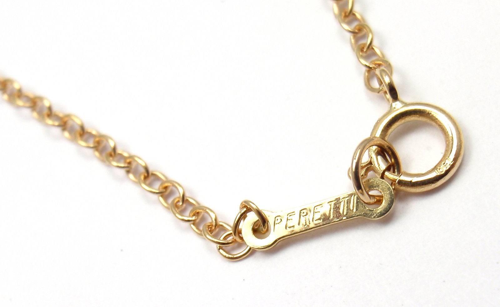 Tiffany & Co. Elsa Peretti Large Bean Yellow Gold Chain Necklace In New Condition In Holland, PA