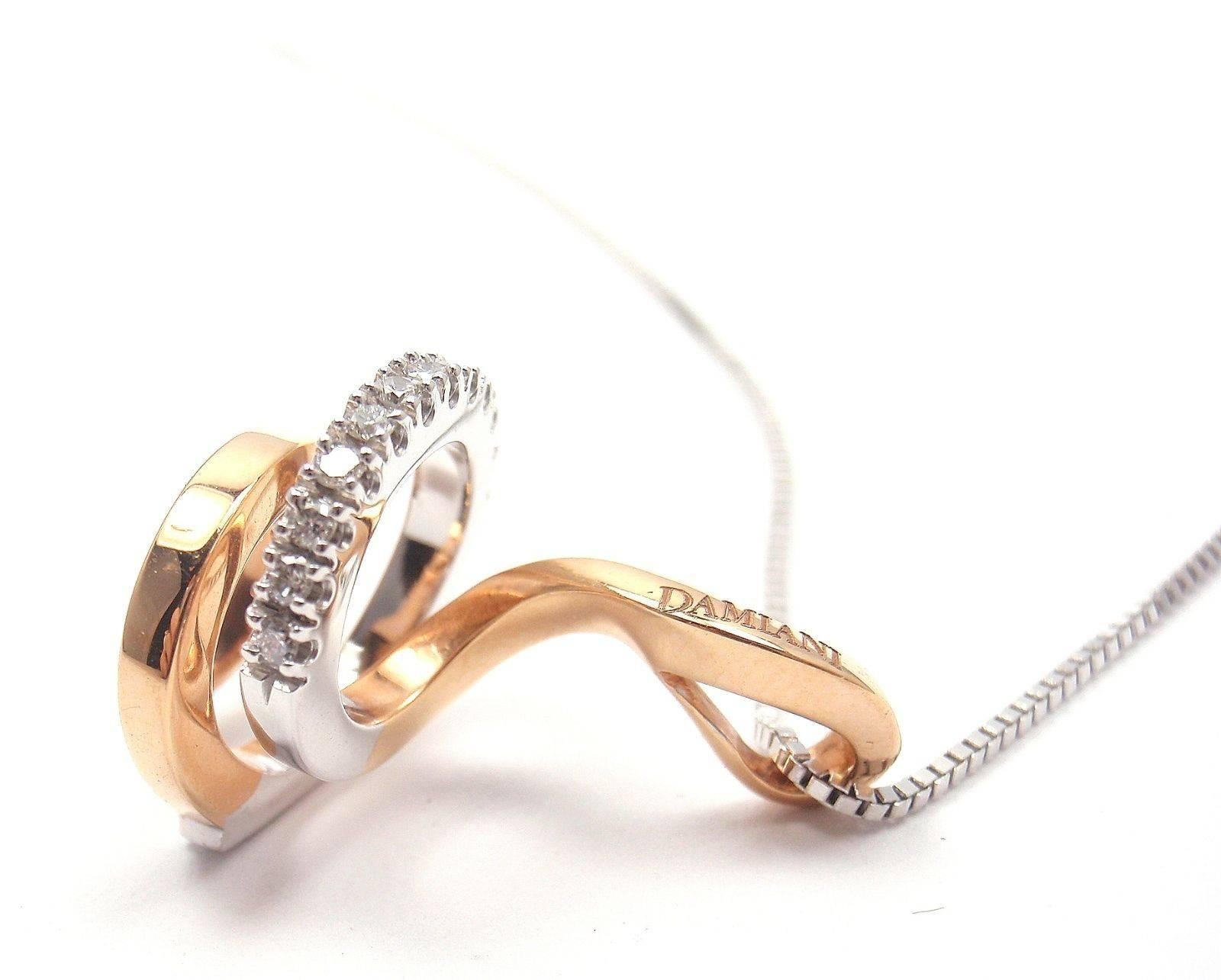 Damiani Eden Diamond White and Rose Gold Necklace 2