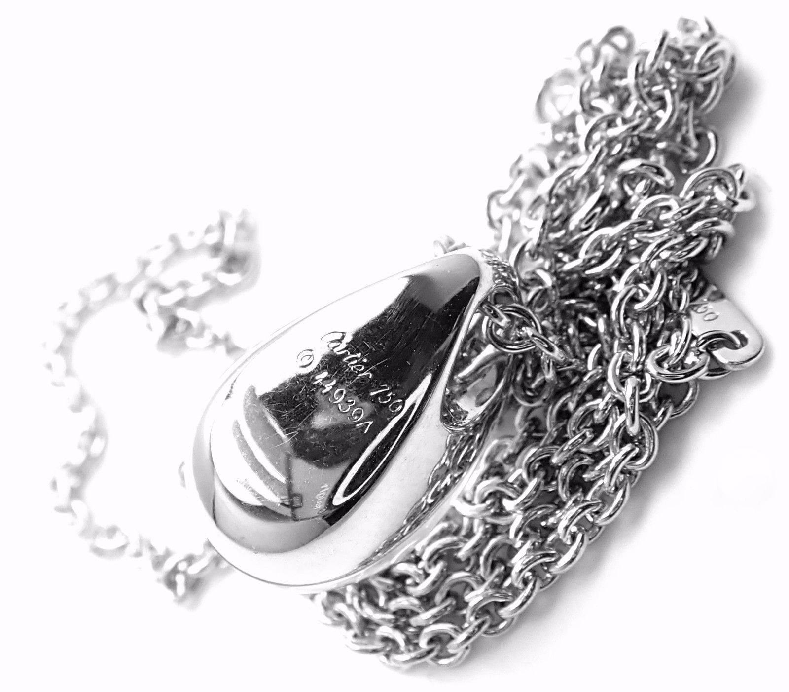 Myst de Cartier Rock Crystal Diamond White Gold Set of Necklace and Earrings 3