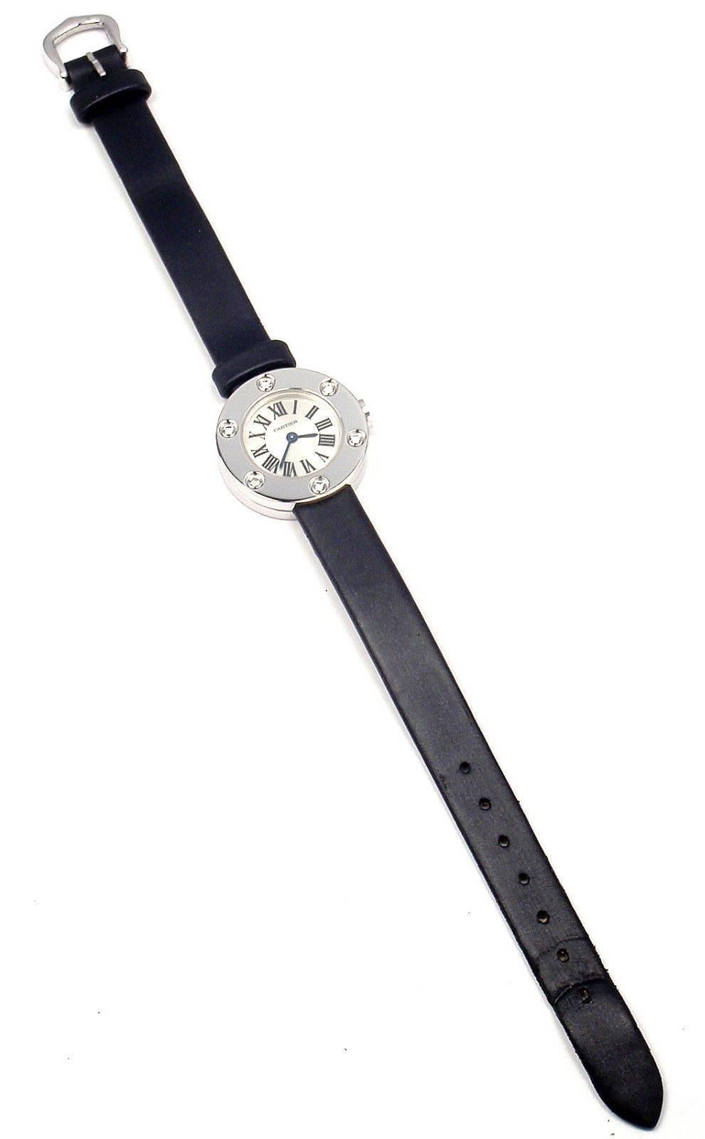 Cartier Ladies White Gold Diamond Love Quartz Wristwatch Ref WE800231 3