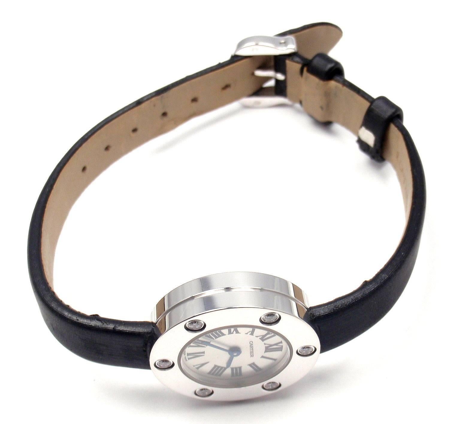 Cartier Ladies White Gold Diamond Love Quartz Wristwatch Ref WE800231 2