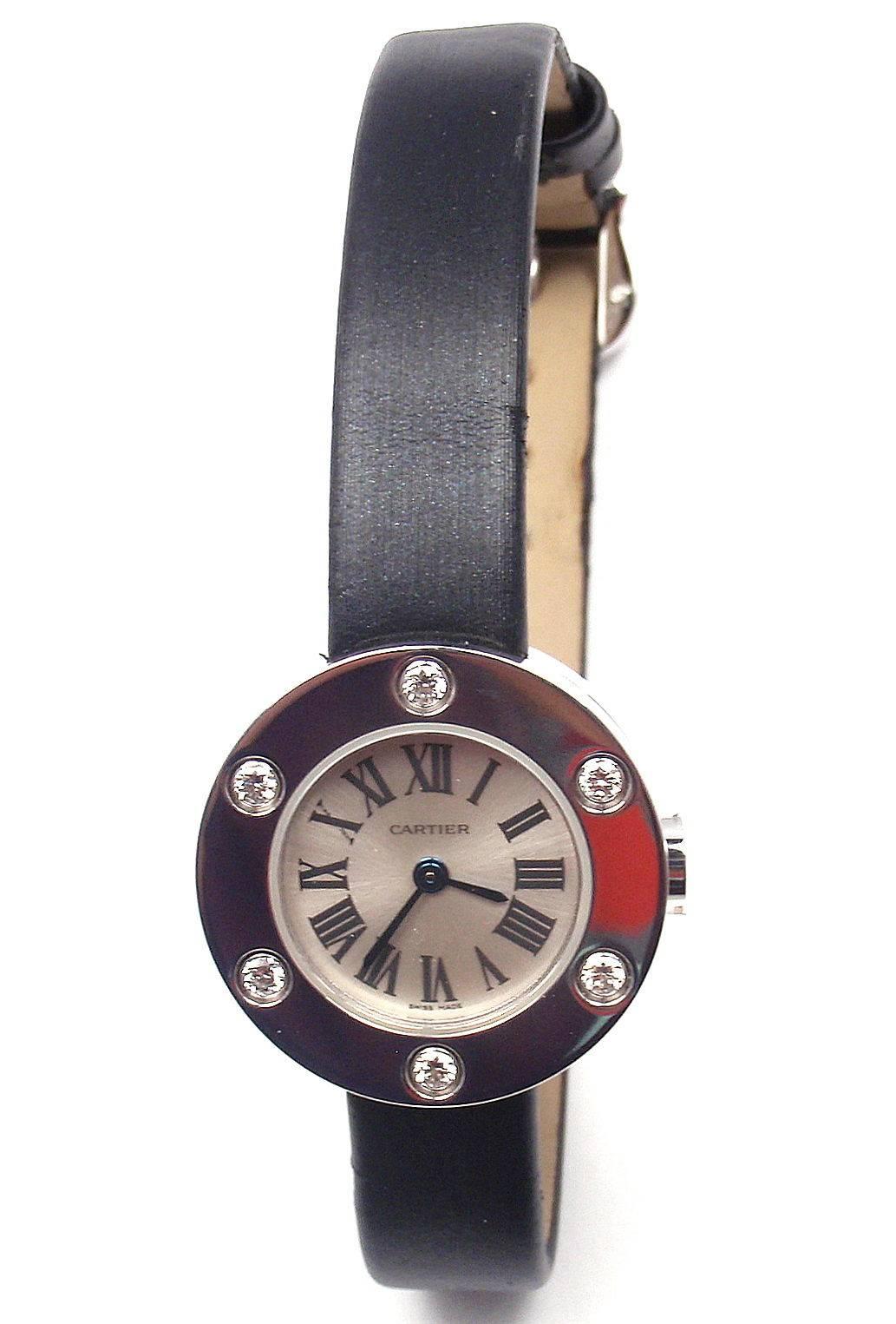 Cartier Ladies White Gold Diamond Love Quartz Wristwatch Ref WE800231 In New Condition In Holland, PA