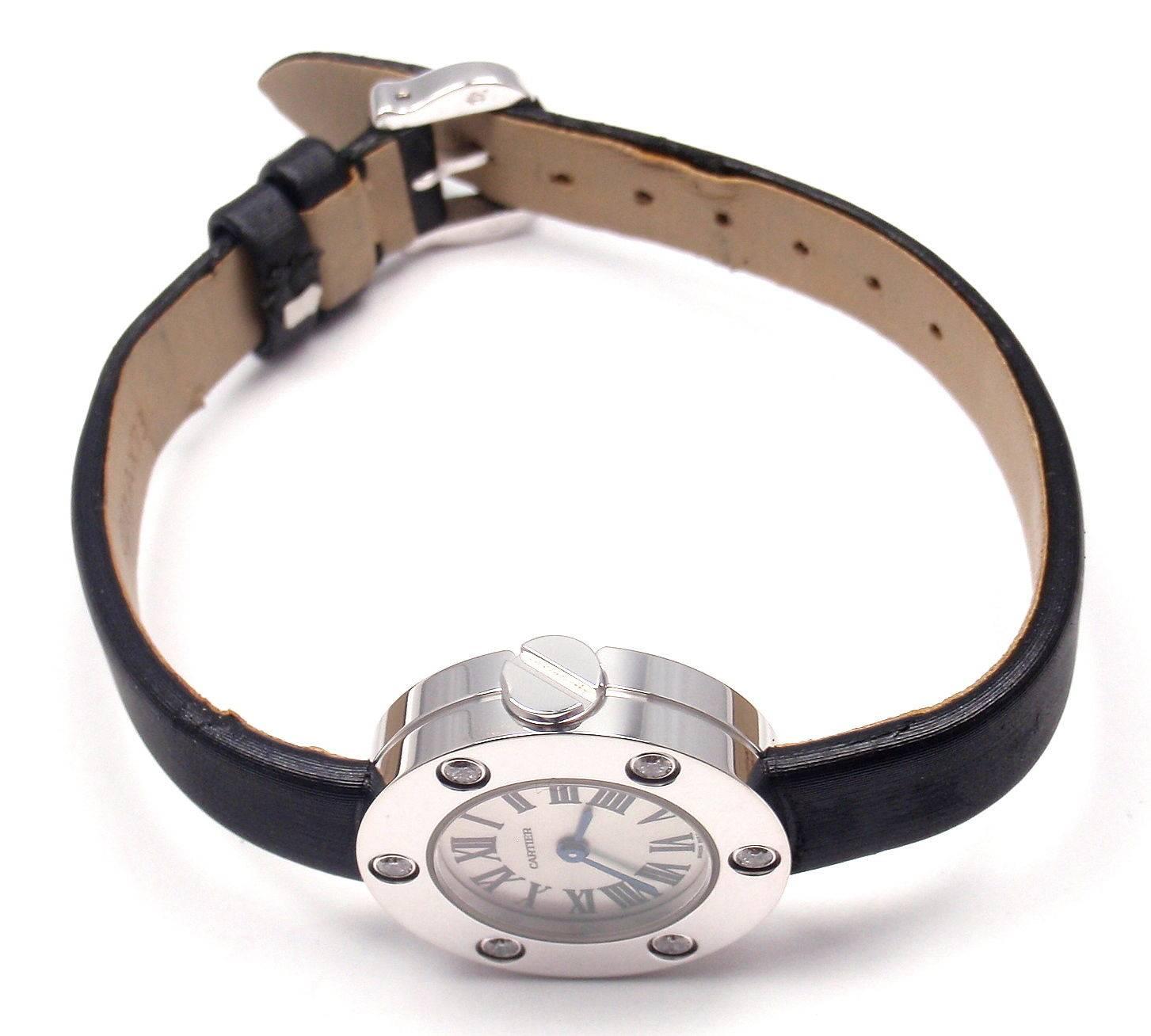 Cartier Ladies White Gold Diamond Love Quartz Wristwatch Ref WE800231 1