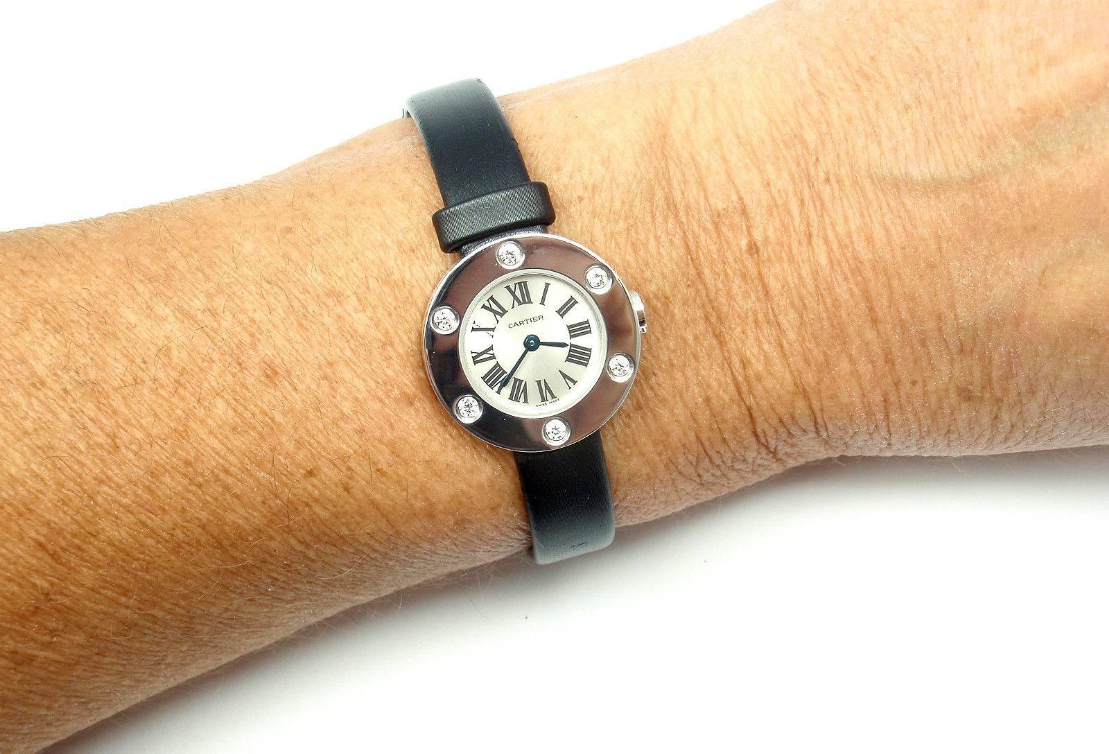 Cartier Ladies White Gold Diamond Love Quartz Wristwatch Ref WE800231 6