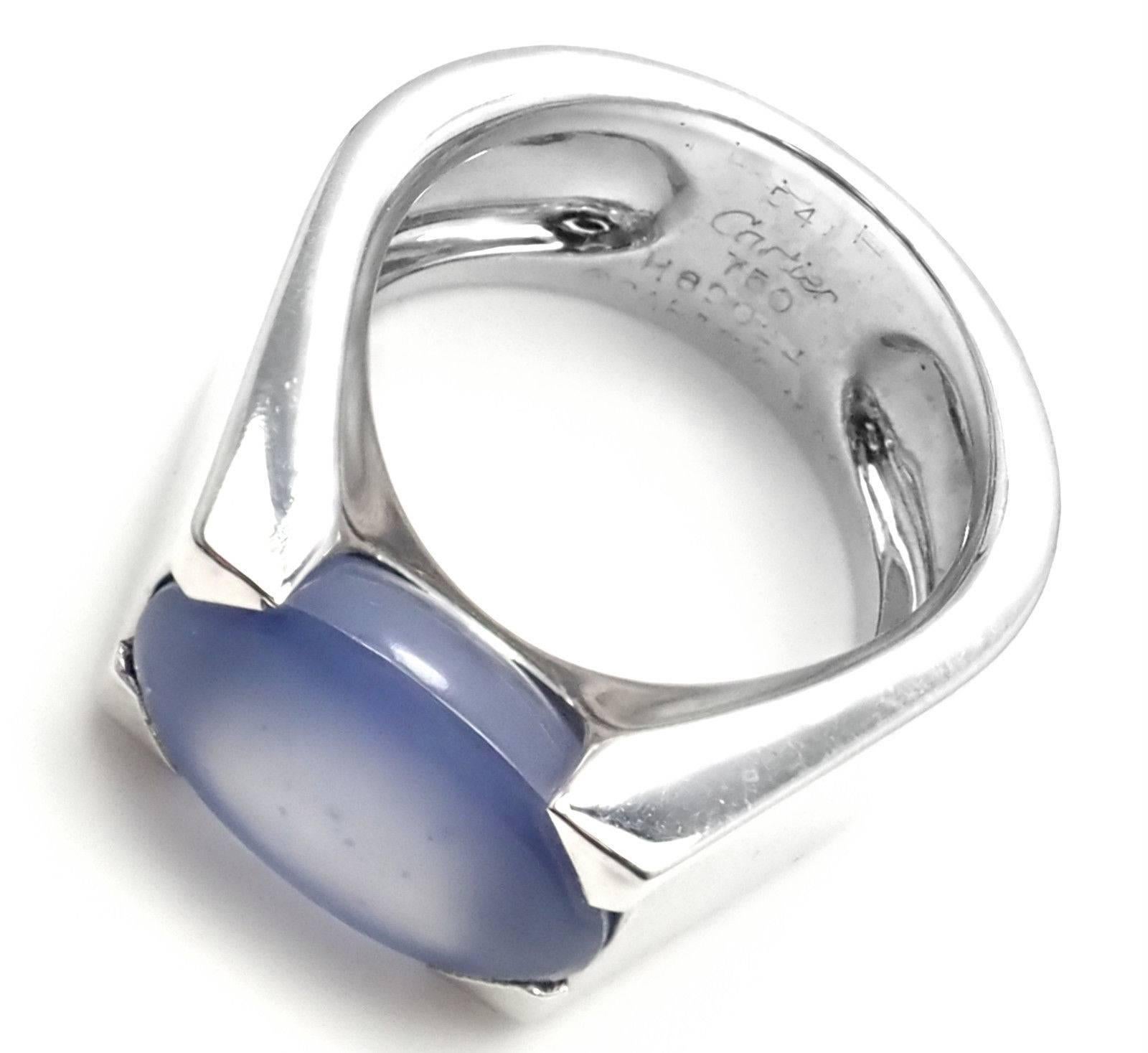 Cartier Large Chalcedony White Gold Ring For Sale at 1stDibs | white ...