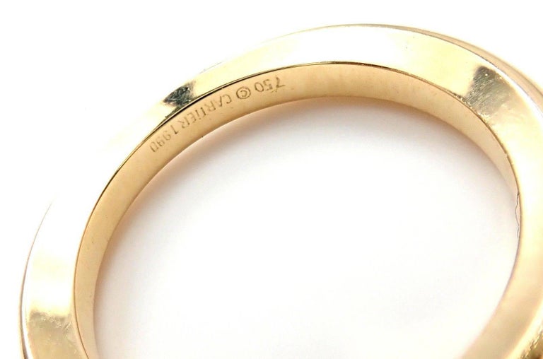 Cartier Emerald Yellow Gold Stacking Band Ring at 1stDibs