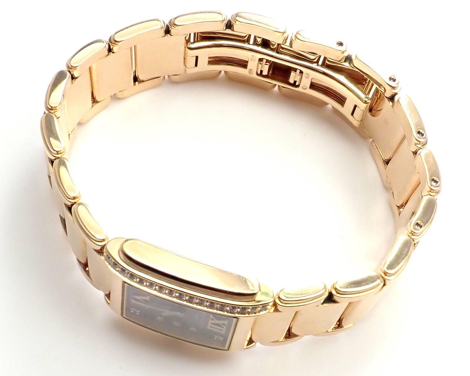 Patek Philippe Ladies Rose Gold Diamond Twenty 4 Quartz Wristwatch Ref 4908/11R In New Condition In Southampton, PA