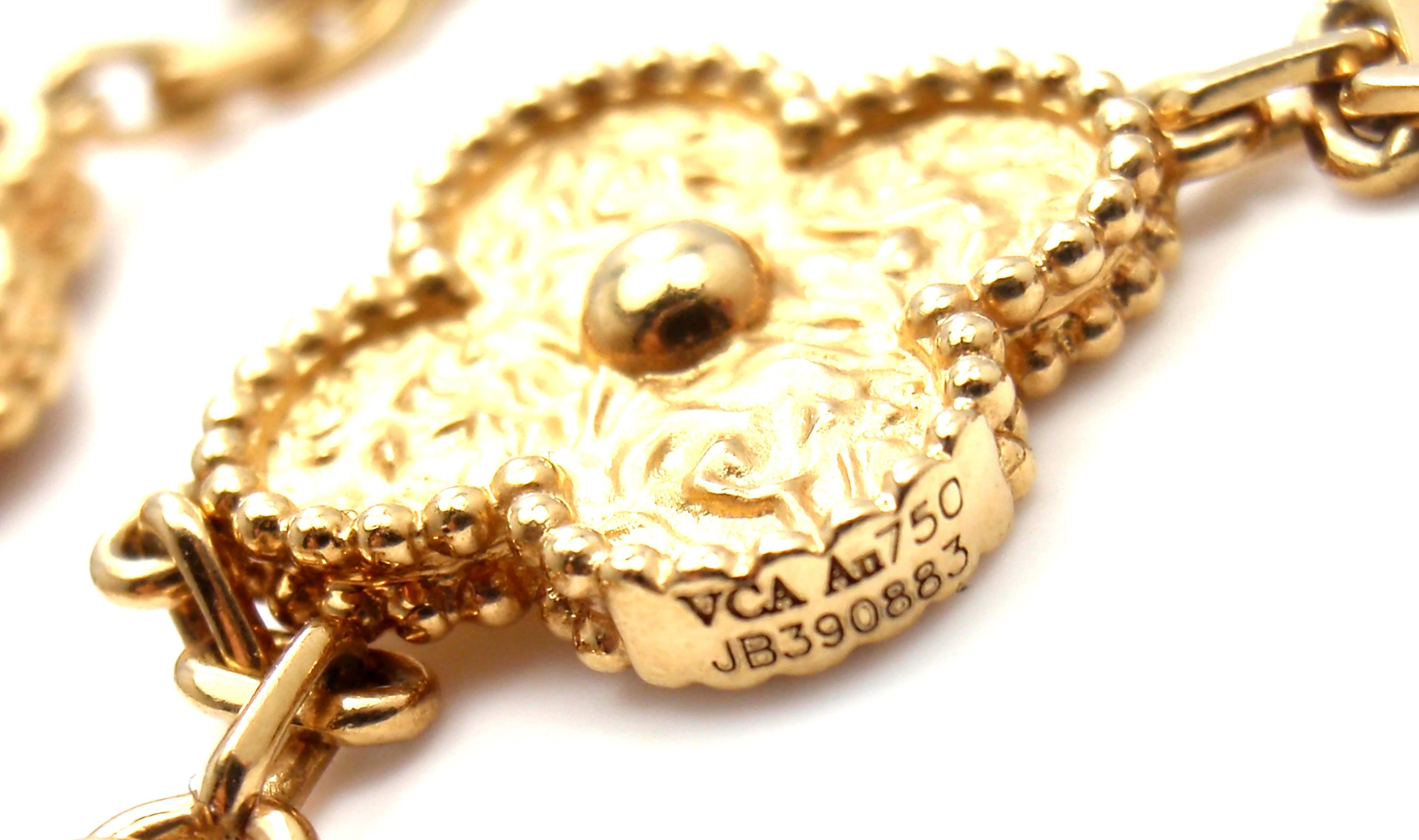 Van Cleef & Arpels Vintage Alhambra Gold 20 Motif Necklace 4