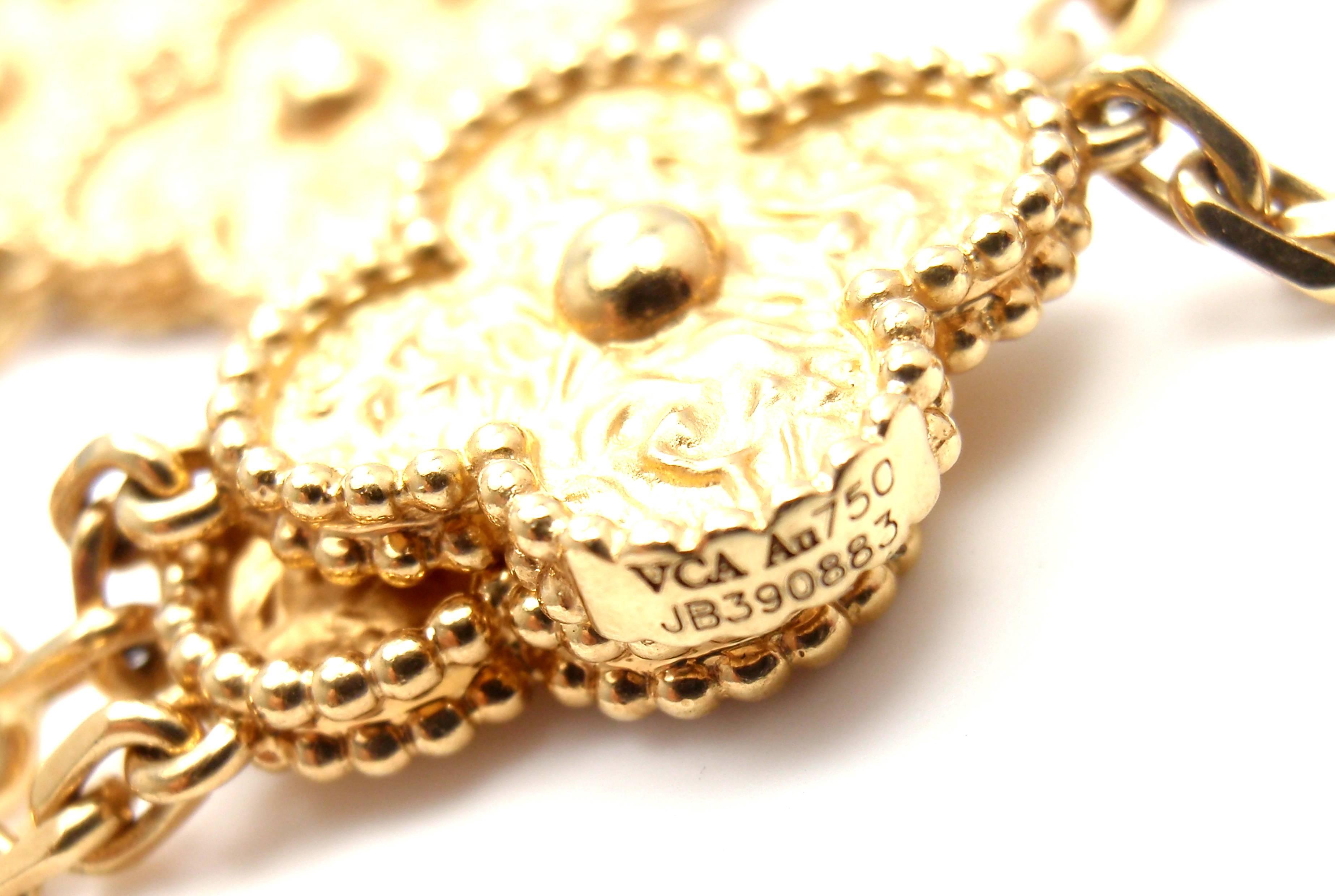 Van Cleef & Arpels Vintage Alhambra Gold 20 Motif Necklace 2