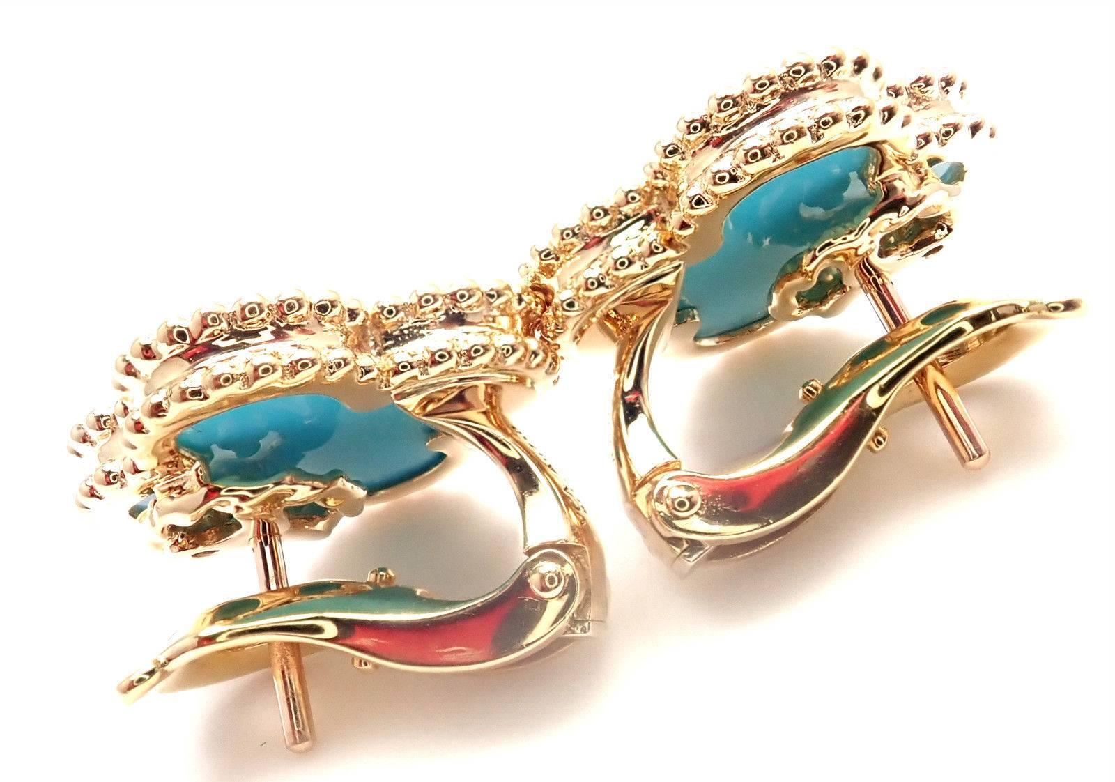 vca turquoise earrings