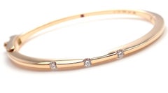 Roberto Coin Classica Parisienne Diamond Yellow Gold Bangle Bracelet