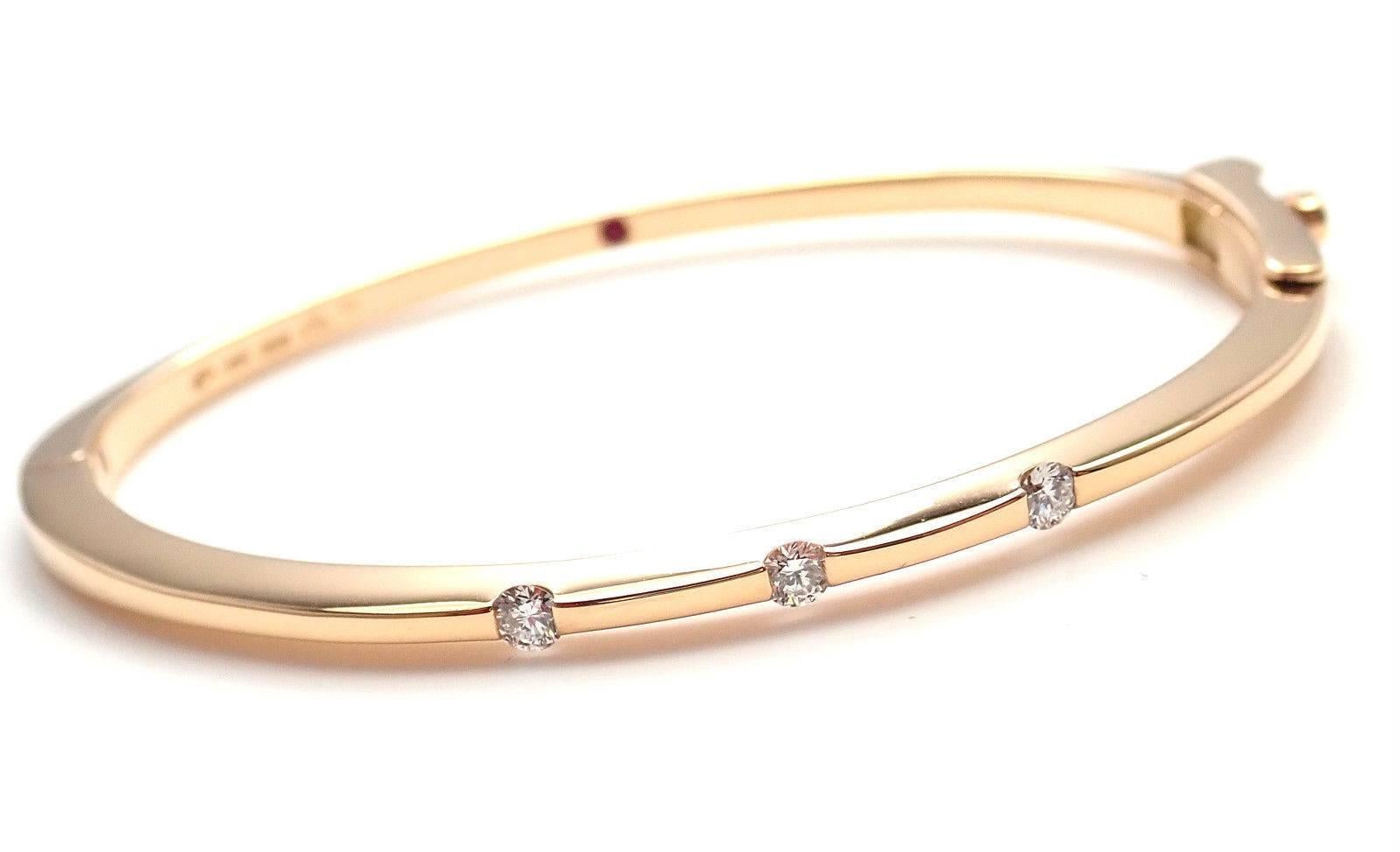 Roberto Coin Classica Parisienne Diamond Yellow Gold Bangle Bracelet 1