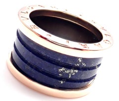 Bulgari B-Zero Lapis Lazuli Rose Gold Band Ring