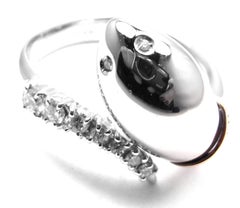 Damiani Eden Diamond Band Serpent Snake White Gold Band Ring