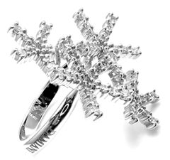 Damiani Diamond Flower White Gold Cocktail Ring