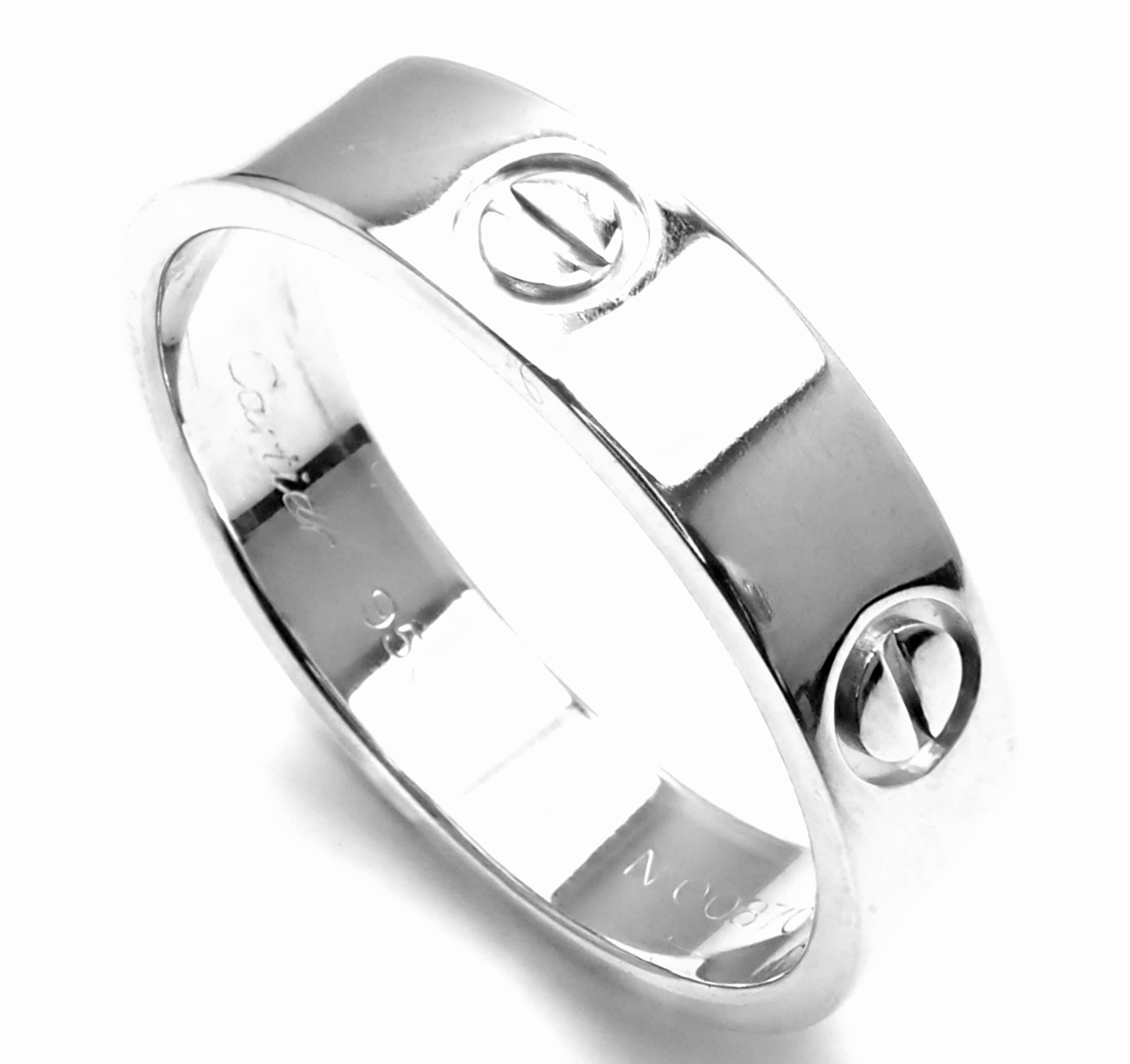 Cartier Love Platinum Band Ring 3