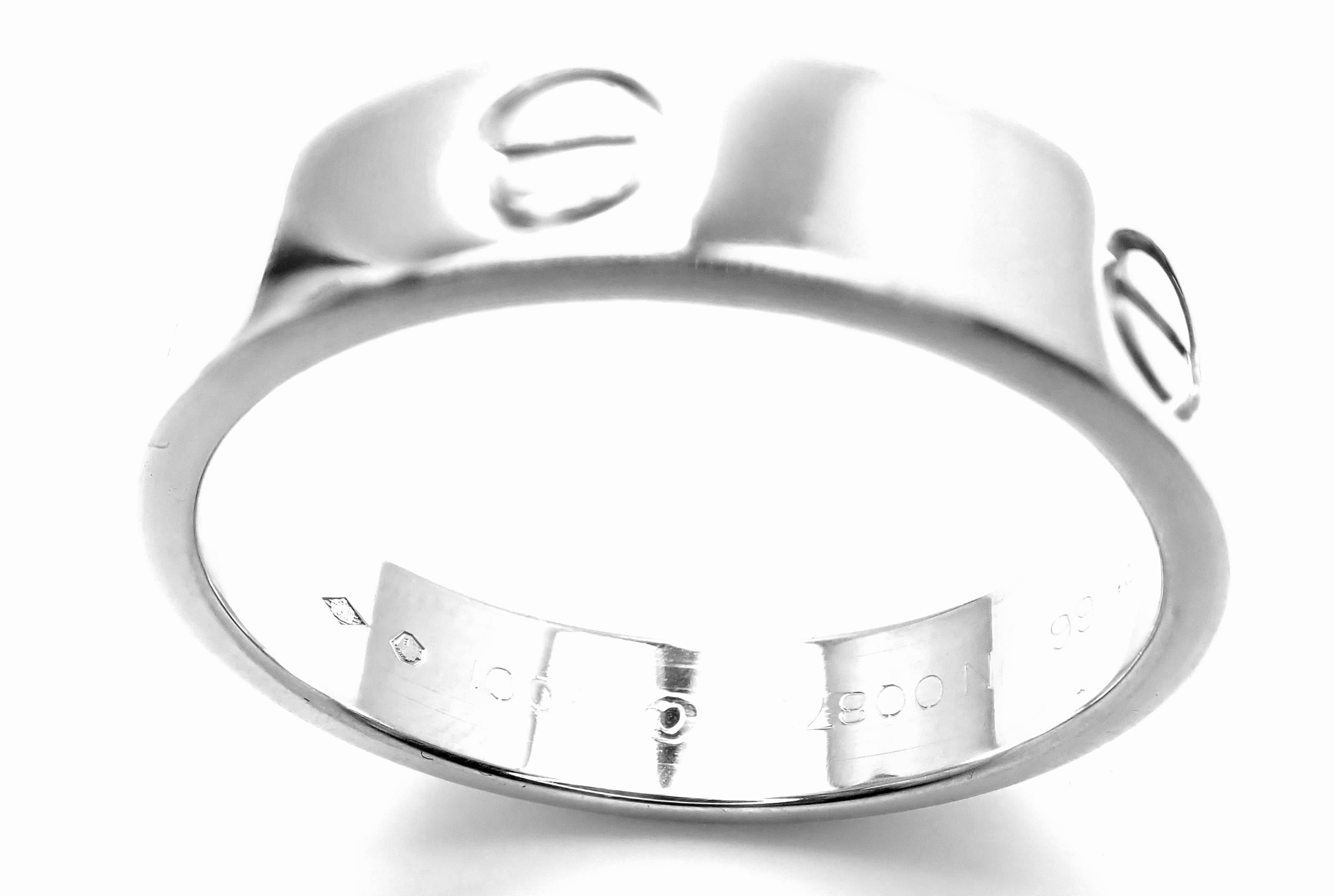 Cartier Love Platinum Band Ring 1