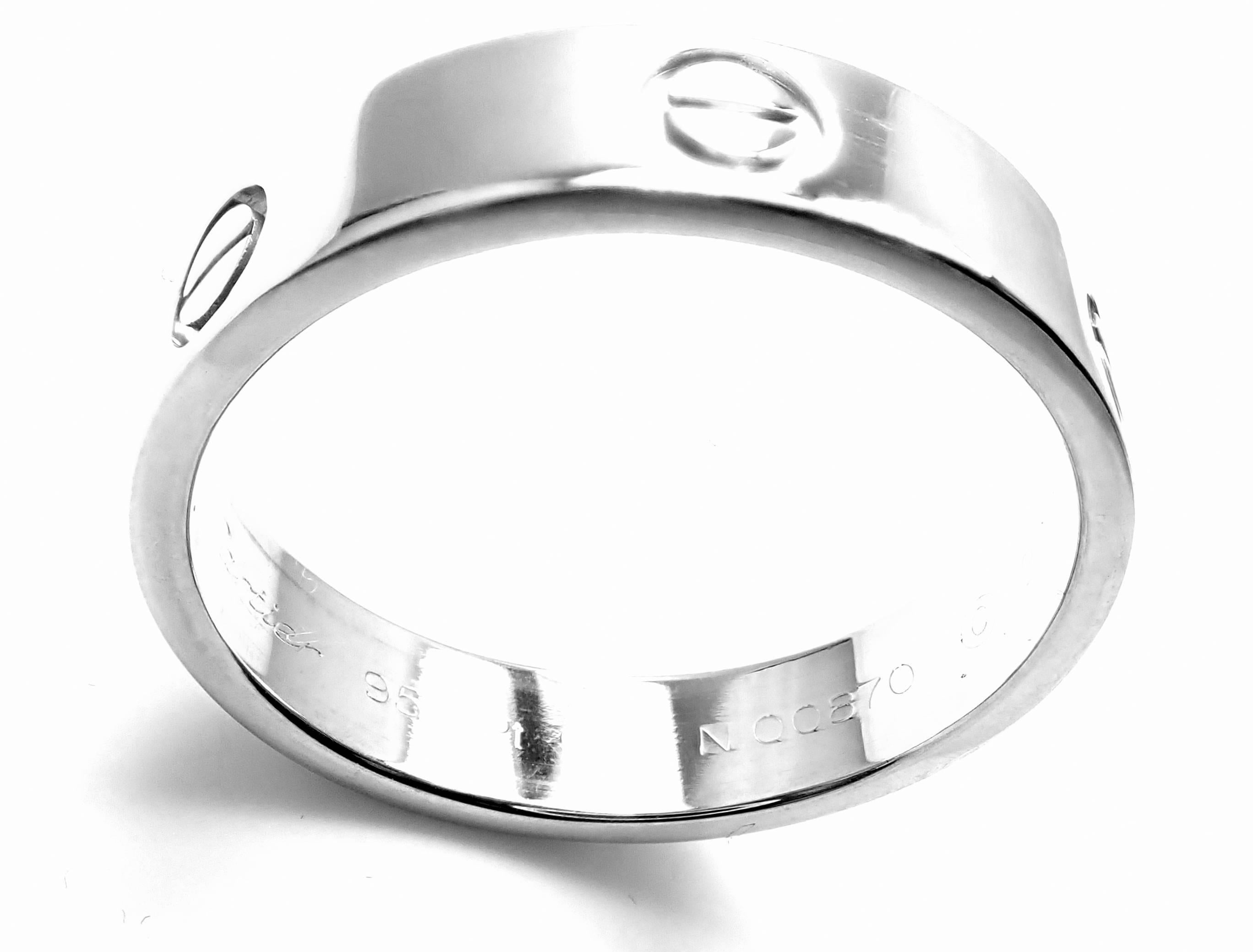 Cartier Love Platinum Band Ring 2