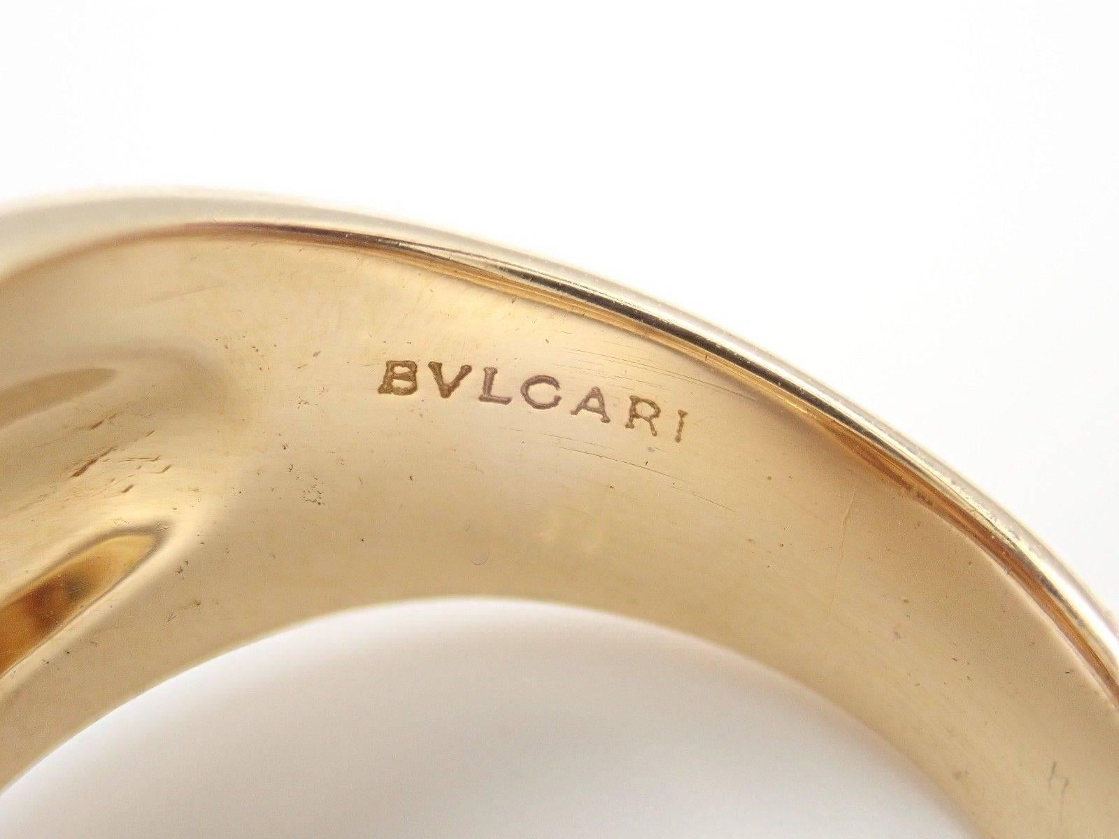 Bulgari Citrine Yellow Gold Ring In New Condition In Holland, PA