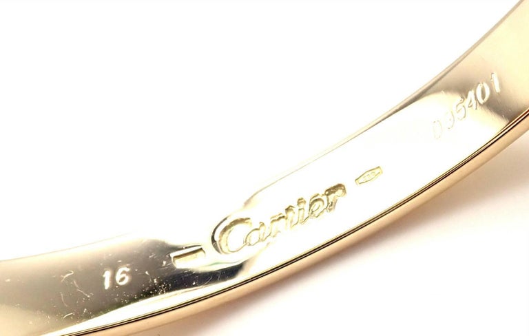 Cartier Love Yellow Gold Bangle Bracelet at 1stDibs