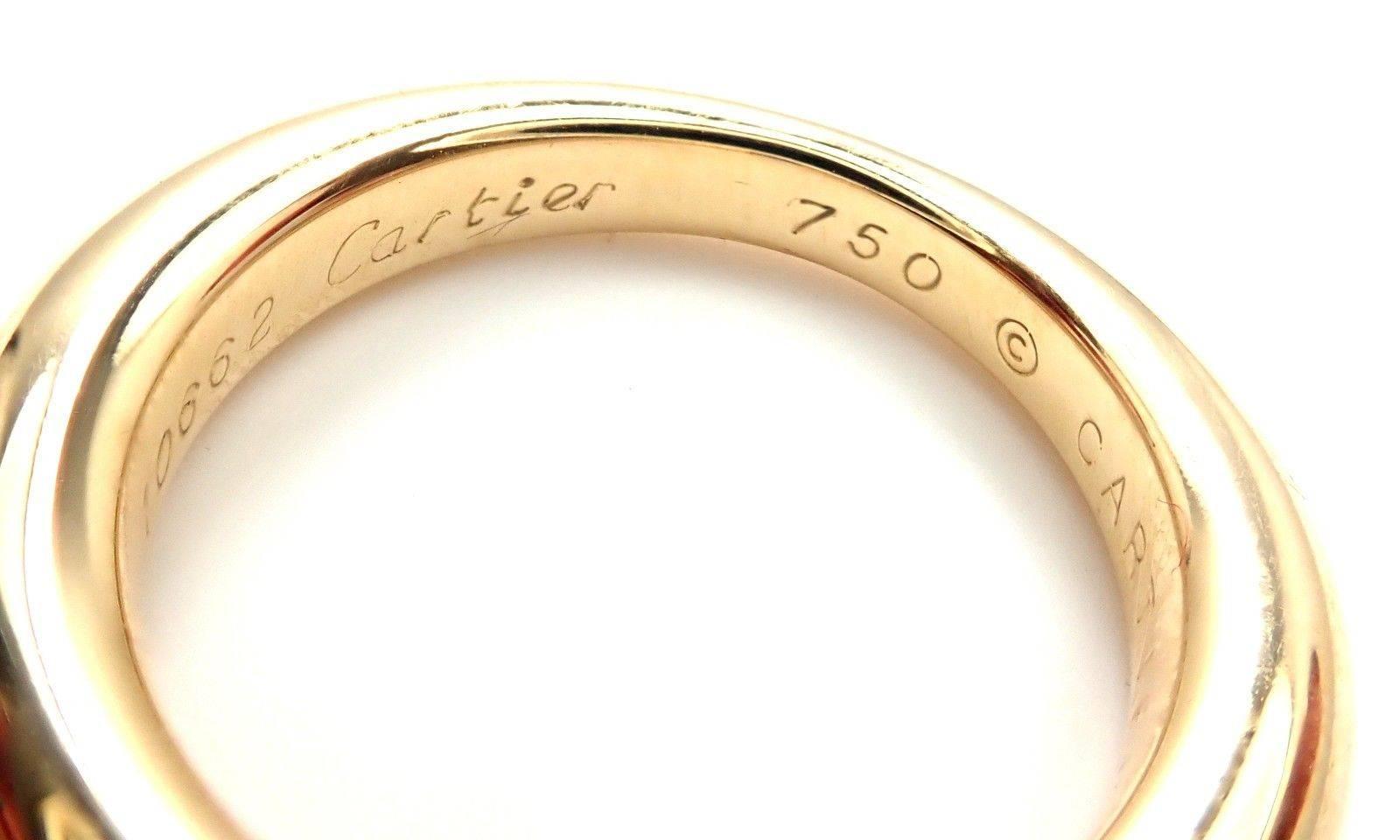 Cartier Sapphire Ellipse Yellow Gold Band Ring 1