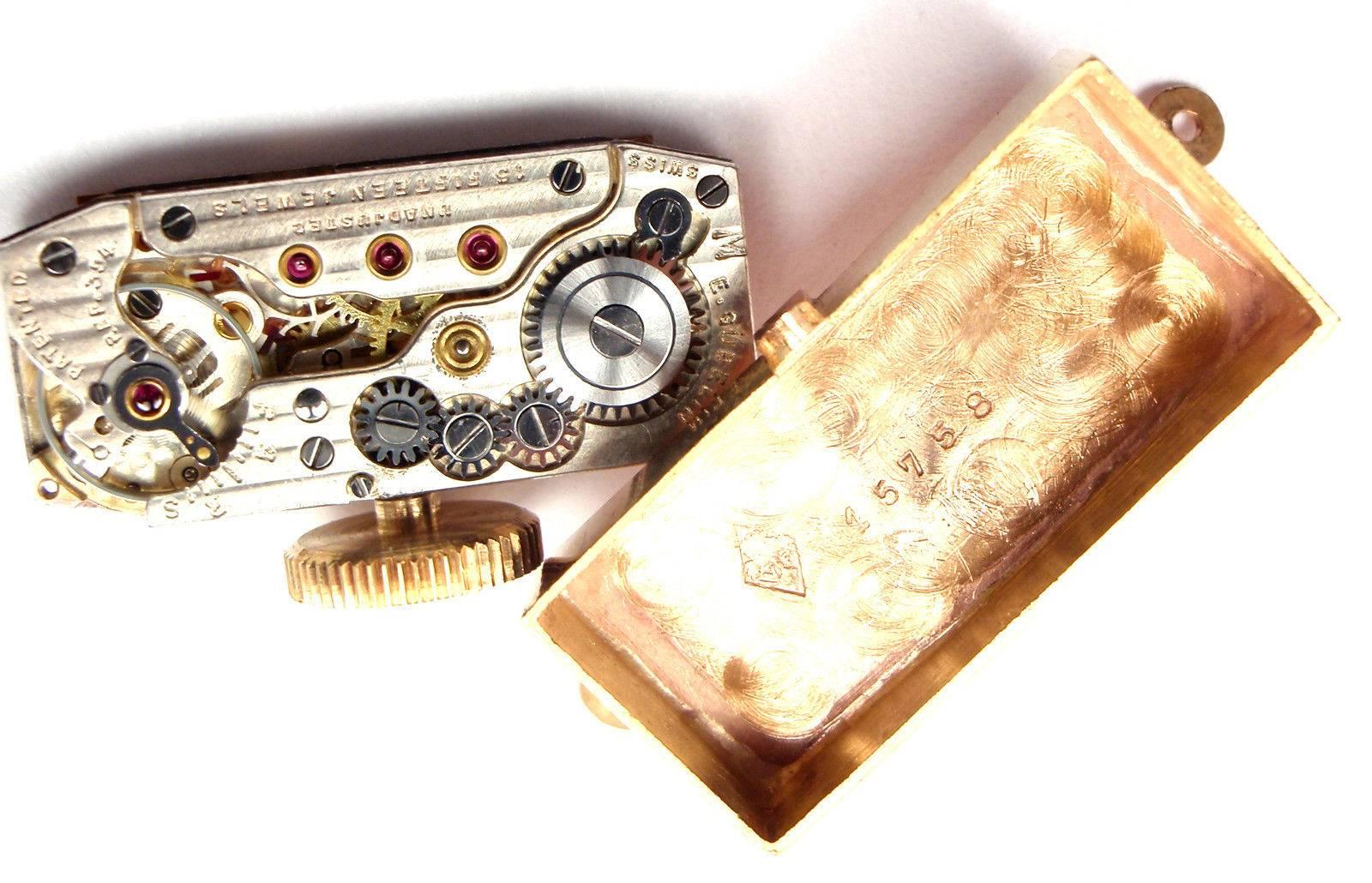 Gubelin Ladies Yellow and Rose Gold Diamond Vintage Mechanical Wristwatch 2