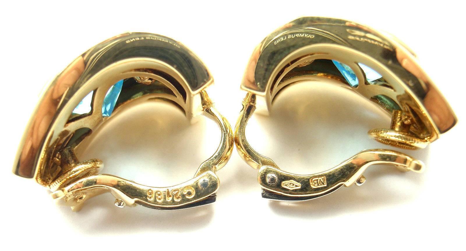 heart shaped blue topaz earrings
