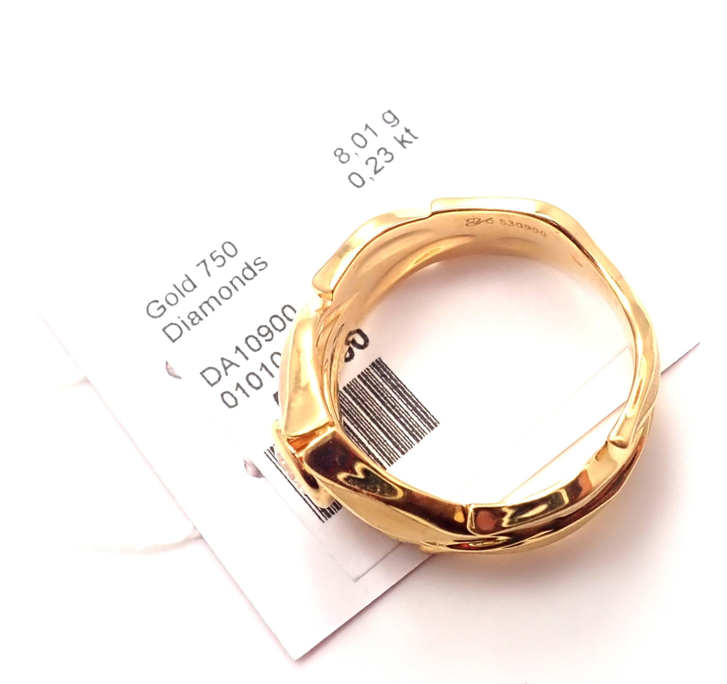 Carrera Y Carrera Mi Princes Greco Roman Diamond Crown Yellow Gold Band Ring For Sale 3
