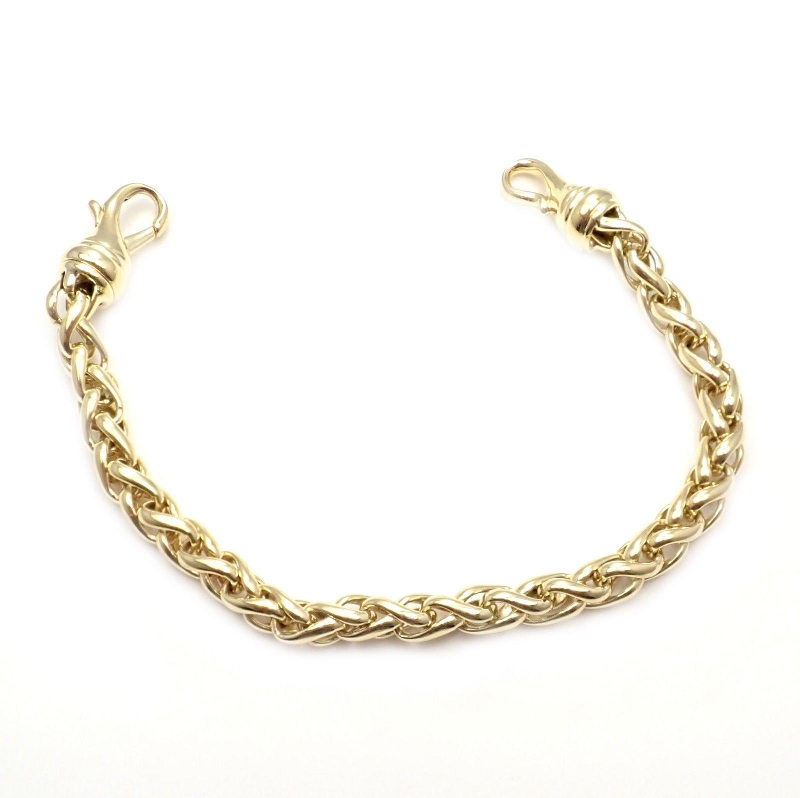 18k Yellow Gold Wheat Link Bracelet by David Yurman.
Details:
Length: 7