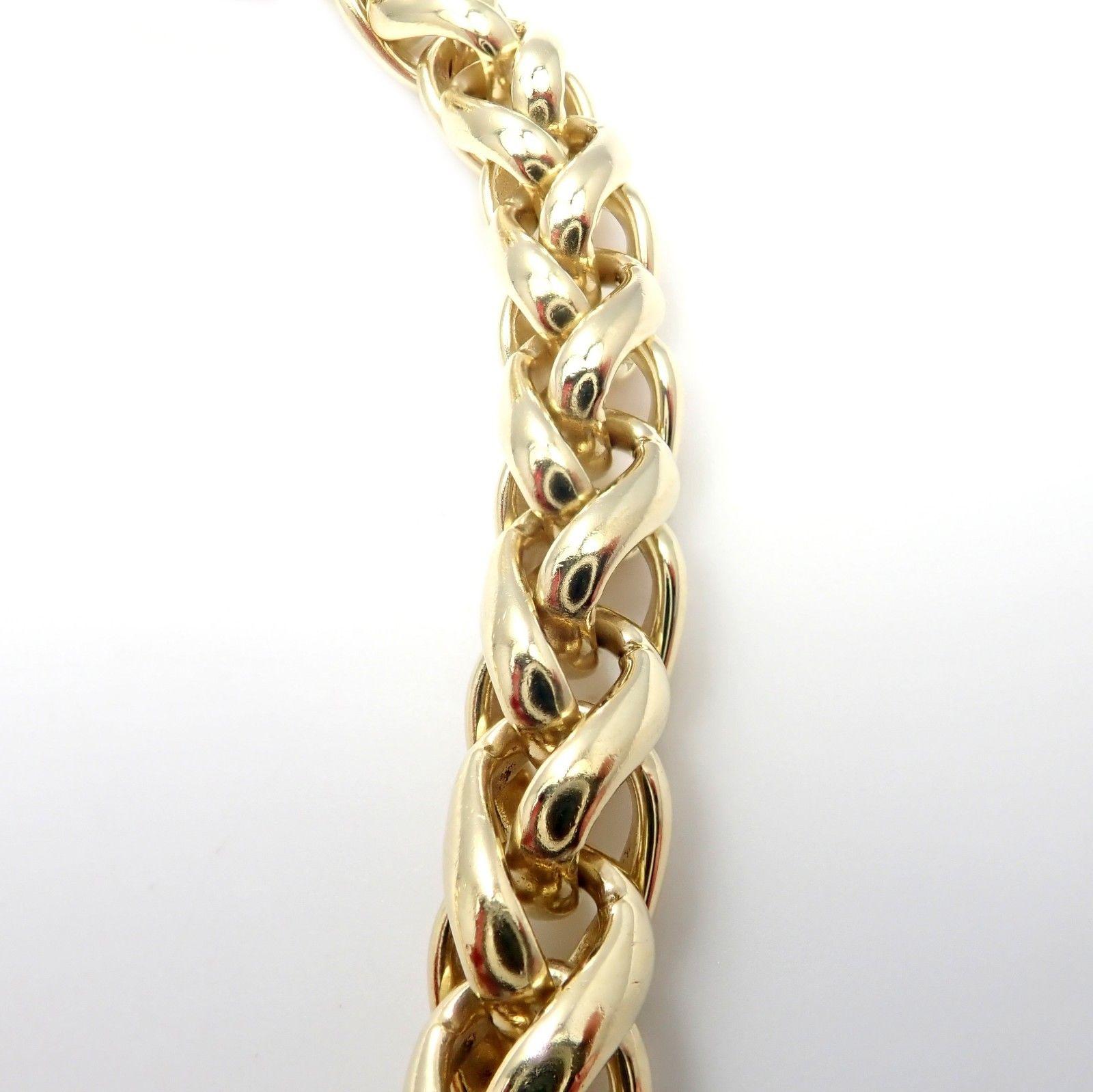David Yurman Wheat Link Yellow Gold Bracelet In Excellent Condition In Holland, PA