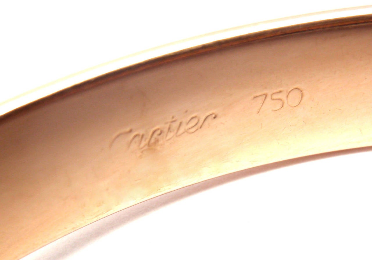 Cartier Trinity Rolling Large Model Tri-Colored Gold Bangle Bracelet 2