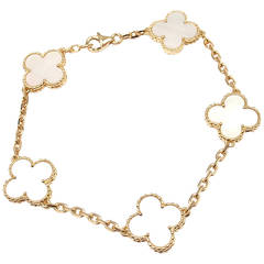 Van Cleef & Arpels Alhambra Mother of Pearl Gold Bracelet