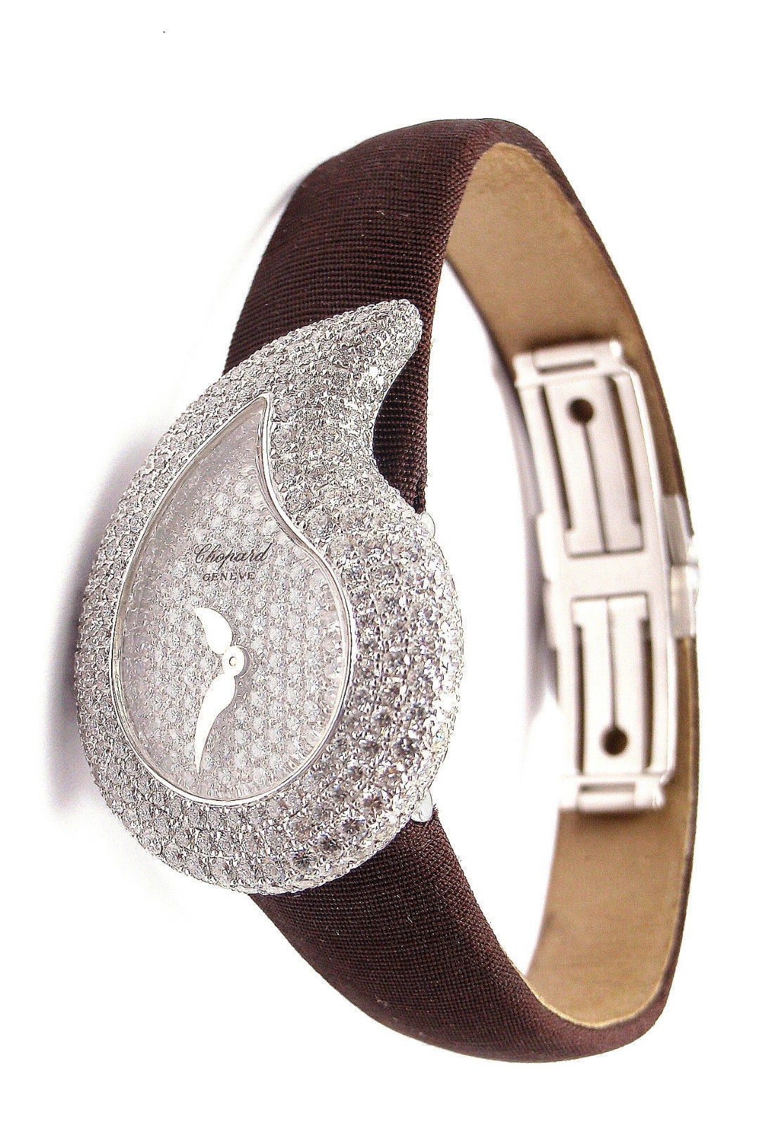 Chopard Lady's White Gold Diamond Pave Casmir Watch 2