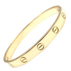 Cartier Gold Love Bangle Bracelet at 1stDibs