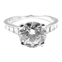 Tiffany & Co. 1.60 Carat VVS2 D Color Diamond Solitaire Platinum Engagement Ring